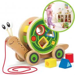 HAPE® Nachziehtier Schnecke 2in1