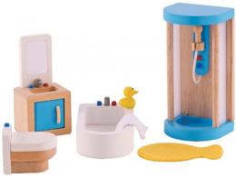 HAPE® Puppenhaus Modernes Badezimmer (Natur-Blau)