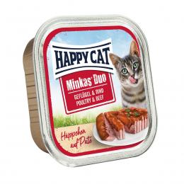Happy Cat Minkas Duo Geflügel und Rind 12x100g