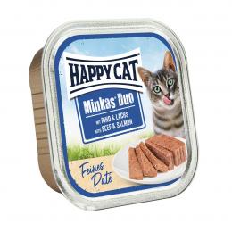 Happy Cat Minkas Duo Rind und Lachs Paté 16x100g