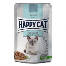 Happy Cat Sensitive Meat in Sauce Magen & Darm Pouch 48x85g