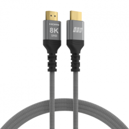 HDMI Kabel Ultra High-Speed 8K60Hz 48 Gbit/s -- 2m grau komp. mit HDMI 2.1/2.0