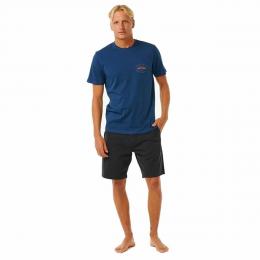 Herren Kurzarm-T-Shirt Rip Curl Stapler  Blau