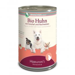 Herrmanns | Adult Bio-Huhn mit Fenchel, Zucchini und Buchweizen | Selection | 12 x 150 g