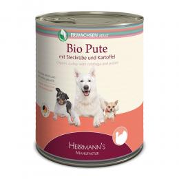 Herrmanns | Adult Bio-Pute mit Wurzelgem&uuml;se, Kartoffeln und Fenchel | Selection | 48 x 400 g