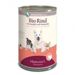 Herrmanns | Adult Bio-Rind mit Karotten, Amaranth und Sellerie | Selection | 48 x 400 g
