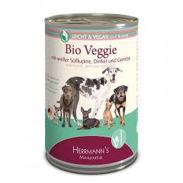 Herrmanns | Vegan Bio-Veggie mit wei&szlig;er S&uuml;&szlig;lupine, Dinkel und Gem&uuml;se | Kreativ-Mix | 12 x 400 g