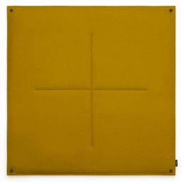 Hey-SIGN ORGABOARD Pinnwand mit Wollfilz-Füllung - mustard - 38x38x1,5 cm