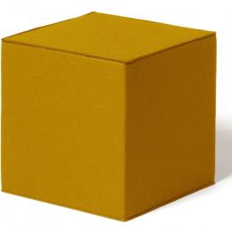 Hey-SIGN Quart Sitzhocker quadratisch aus Naturfilz - mustard - 45x45x45 cm