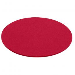 Hey-SIGN Sitzauflage rund aus Naturfilz - 4er Set - mohnrot - 4er Set - Gr&ouml;&szlig;e Ø 40 cm