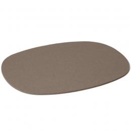 Hey-SIGN Tischset oval aus Naturfilz - 4er-Set - taupe - 4er-Set - 45x35 cm