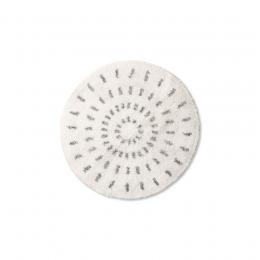 HK living Bath Badteppich Swirl S - weiß-schwarz - Ø 60 cm