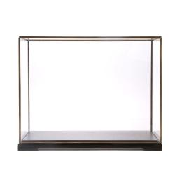 HK living Deko-Glasgkuppel L - black/clear - 40 x 20 x 32 cm