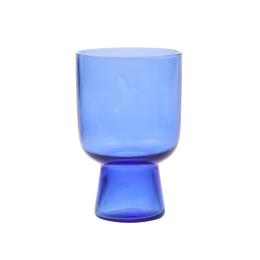 HK living graviertes Trinkglas Engraved - 6er-Set - cobalt - 6 Gläser à 7,5 x 7,5 x 10 cm