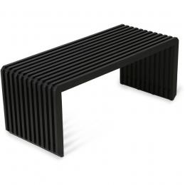 HK living Slatted Bench Element Bank - black - 96x43x39,5 cm