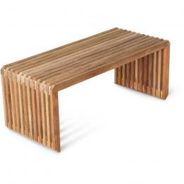 HK living Slatted Bench Element Bank - natural teak - 96x43x39,5 cm