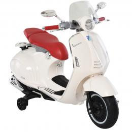 HOMCOM Elektro-Kinderfahrzeug Motorrad MP3-Musik Beleuchtung 3-6 Jahre PP Weiß 108x49x75cm   Aosom.de