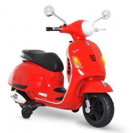 HOMCOM® Elektro Kindermotorrad VESPA Kinderauto Weiß Rot   Aosom
