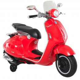 HOMCOM Elektrofahrzeug, Kinderfahrzeug, Kindermotorrad, Elektro-Motorrad mit MP3-Musik Beleuchtung, 3-6 Jahre, PP, Rot, 108 x 49 x 75 cm   Aosom