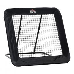 HOMCOM Fussballtor klappbar Fu&szlig;ball Rebounder R&uuml;ckprall wand, Netz f&uuml;r Baseball Basketball Volleyball Verstellbar in 5 Stufen 128 x 118 x 108-120 cm