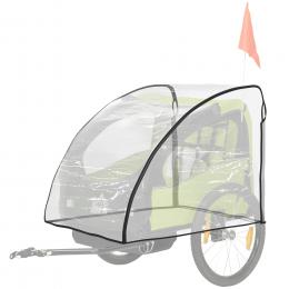 HOMCOM Regenschutz für Fahrradanhänger, Regenverdeck für Handwagen & Kinderanhänger, transparente Regenschutzhülle mit Klettverschluss   Aosom.de