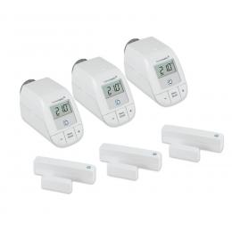 Homematic IP 3er-Set Smart Home Heizen - Heizkörperthermostat und Fenster- und Türkontakt