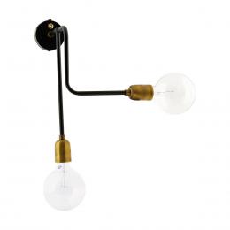 House Doctor Molecular Wandlampe Double - schwarz/weiss - 18x30 cm