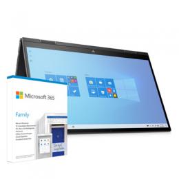 HP ENVY x360 15-ee0155ng / 15,6 FHD IPS Touch, Ryzen 5 4500U 16GB RAM, 512GB SSD, Windows 10 inkl. Microsoft 365 Family [6 User / 12+3 Monate Extrati
