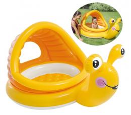 INTEX® Baby-Pool Schnecke mit Sonnendach & aufblasbaren Boden