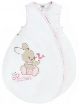 JACKY® Nicki Winterschlafsack Bunny Gr. 50/56 (Weiß-Rosa)