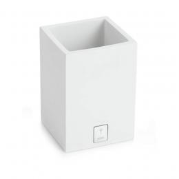 JOOP! BATHLINE Behälter quadratisch - weiß - 7,5x11x7,5 cm