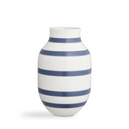 Kähler Omaggio Vase gross aus Keramik - steel blue - Ø 19 cm - Höhe 30,5 cm