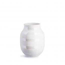 Kähler Omaggio Vasen mittel aus Keramik - pearl - Ø 16,5 cm - Höhe 20 cm