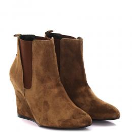 Keilstiefeletten Veloursleder