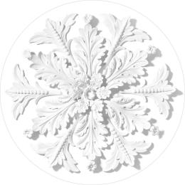 KEK Amsterdam Ornament Tapeten-Panel - weiß - ø 190 cm