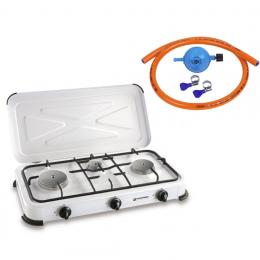 Kemper Gasherd mit 3 Edelstahlbrennern - INKLUSIVE Einbausatz - 3,65 kW