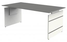 kerkmann Wangen-Schreibtisch Form 4, (B)1.800 mm, graphit