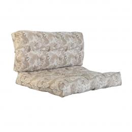 Kissen DKD Home Decor Boden Grau Hellbraun Aluminium Pflanzenblatt 120 x 80 x 16 cm