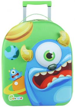 KNORRTOYS® Bouncie 3D-Trolley Monster (Blau-Grün)