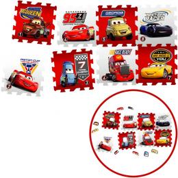 KNORRTOYS® Disney Cars EVA Schaumstoff Puzzlematten 8-tlg. (Rot-Grau)