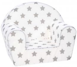 KNORRTOYS® Kindersessel Stars Grey Sterne (Weiß-Grau)