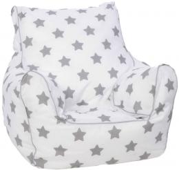 KNORRTOYS® Kindersitzsack Stars Grey Sterne (Weiß-Grau)