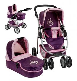 KNORRTOYS® Puppenwagen Coco 2in1 (Berry Princess)