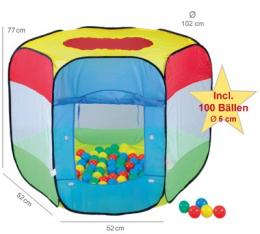 KNORRTOYS® Spielzelt Bällebad Bendix mit 100 Bällen