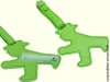 Kofferanhänger grün Geher Ampelmännchen