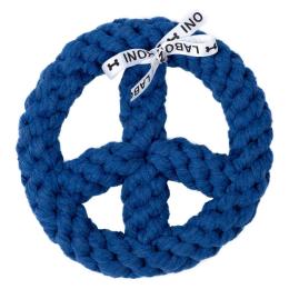 LABONI PAULCHEN PEACE KULT-SPIELZEUG FÜR HUNDE - blau - 17 x 17 x 3 cm