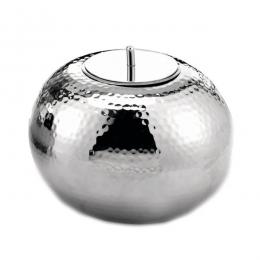 Lambert Marakesh Gefäß/Dose mit Kerze - silberfarben - Höhe 17 cm Ø 25 cm