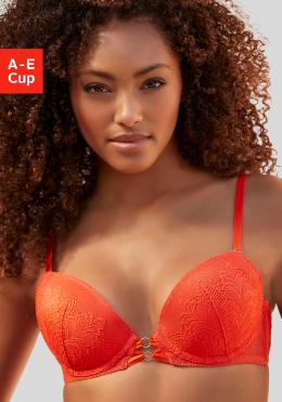 LASCANA Push-up-BH, überzogen mit feiner, floraler Spitze, Dessous