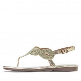 LASCANA Zehentrenner, Sandale im Metallic-Look VEGAN