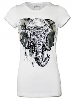 Lauren Moshi Damen T-Shirt Elephant (S)